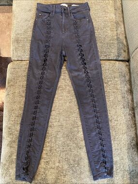 Guess black Lace-Up Skinny Jeans